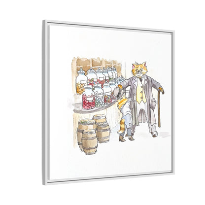 Kitty Fun Matte Canvas Framed