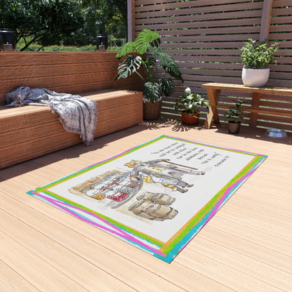 Kitty Fun Indoor/Outdoor Rug Inspirational quote