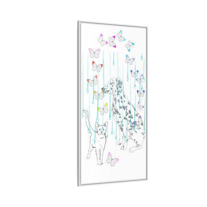 Butterfly Chroma Rain and Shine Matte Canvas, Framed (White)