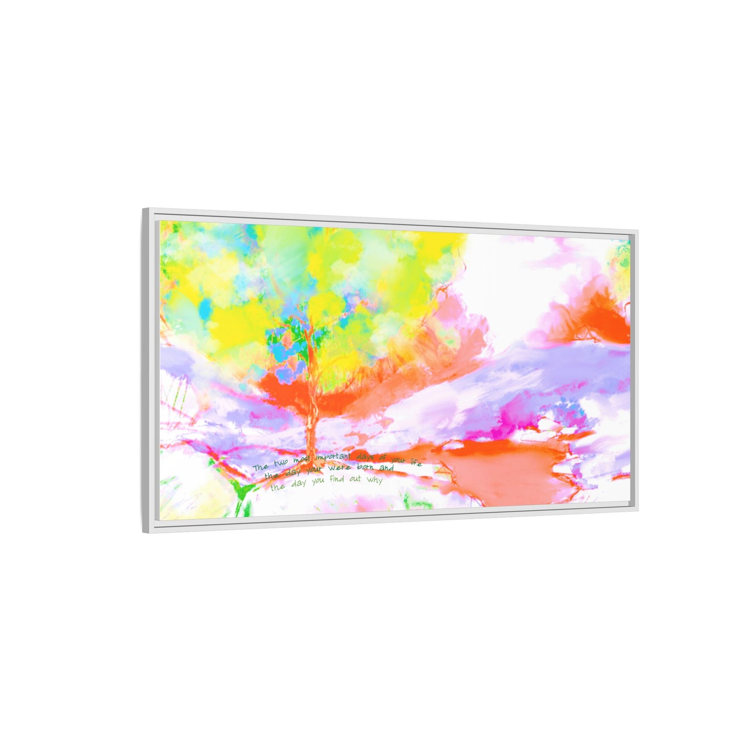 Inspirational Landscapes  Matte Canvas, Framed (Multi-color) Mark Twain Quote