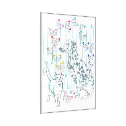 Butterfly Chroma Rain and Shine Matte Canvas, Framed (White)