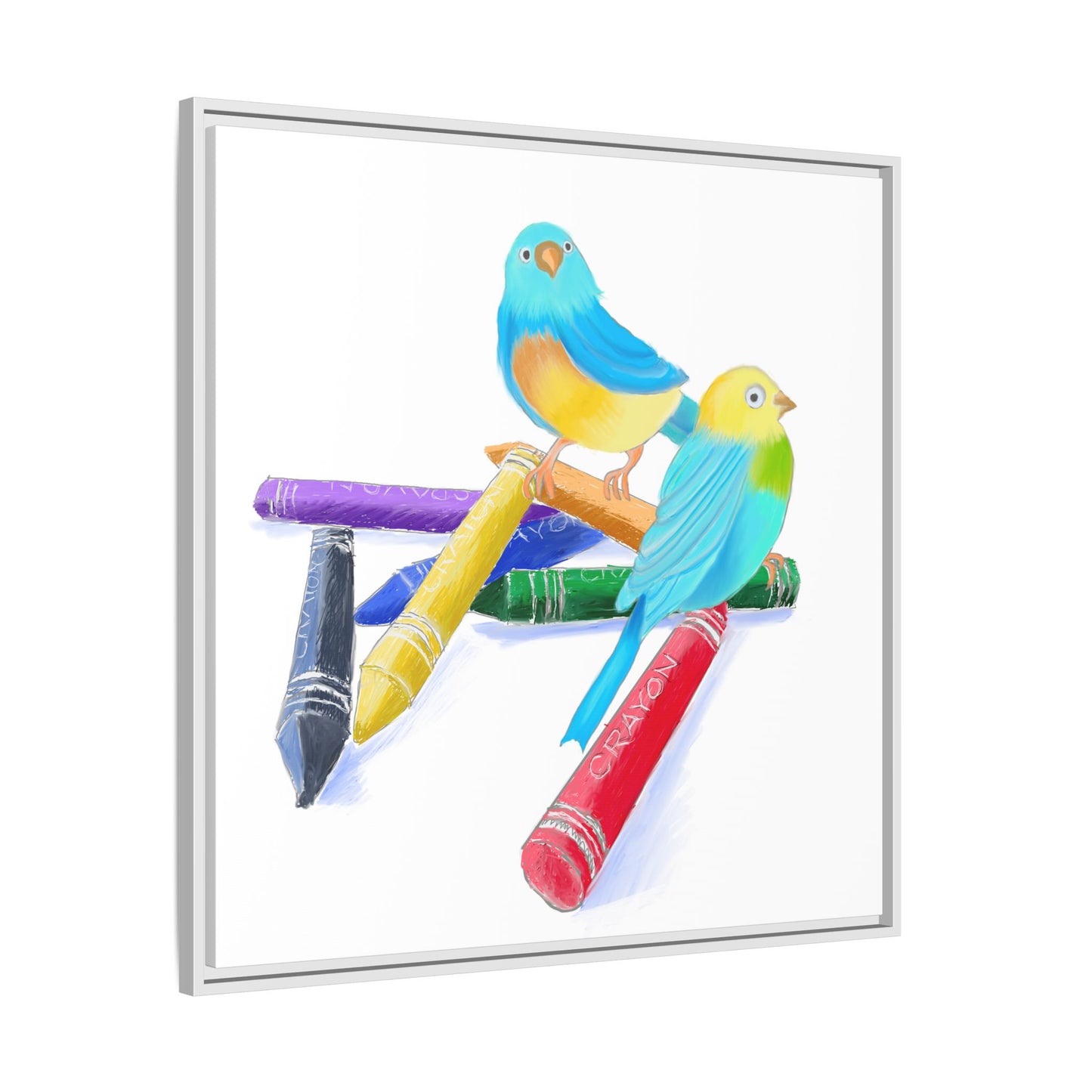 Jolly Birds Matte Canvas Framed