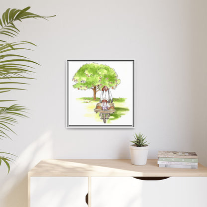 Dogi Fun Matte Canvas Framed