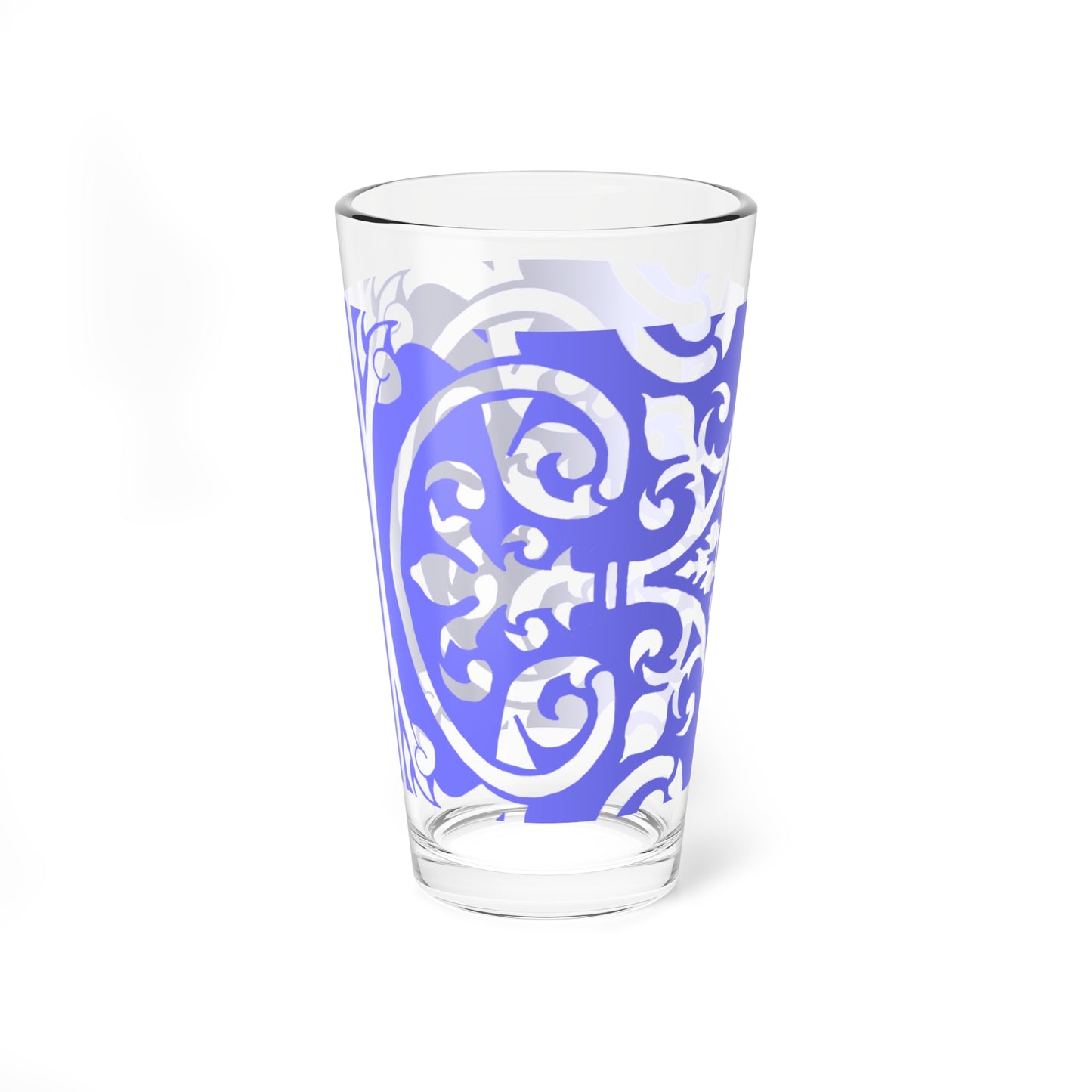Mixing Glass, 16oz Scrollwork Art