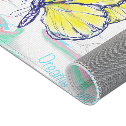 Joyful Landscapes and Butterflies Indoor Area Rug, Multi-colors