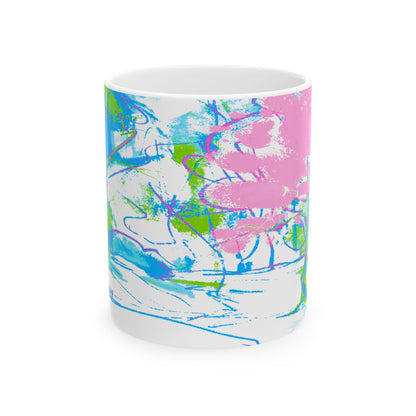 Joyful Landscapes Ceramic Mug in Blue and Purple, 11oz, 15oz