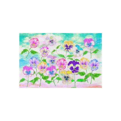 Flower Fun Pansy Outdoor /Indoor Rug