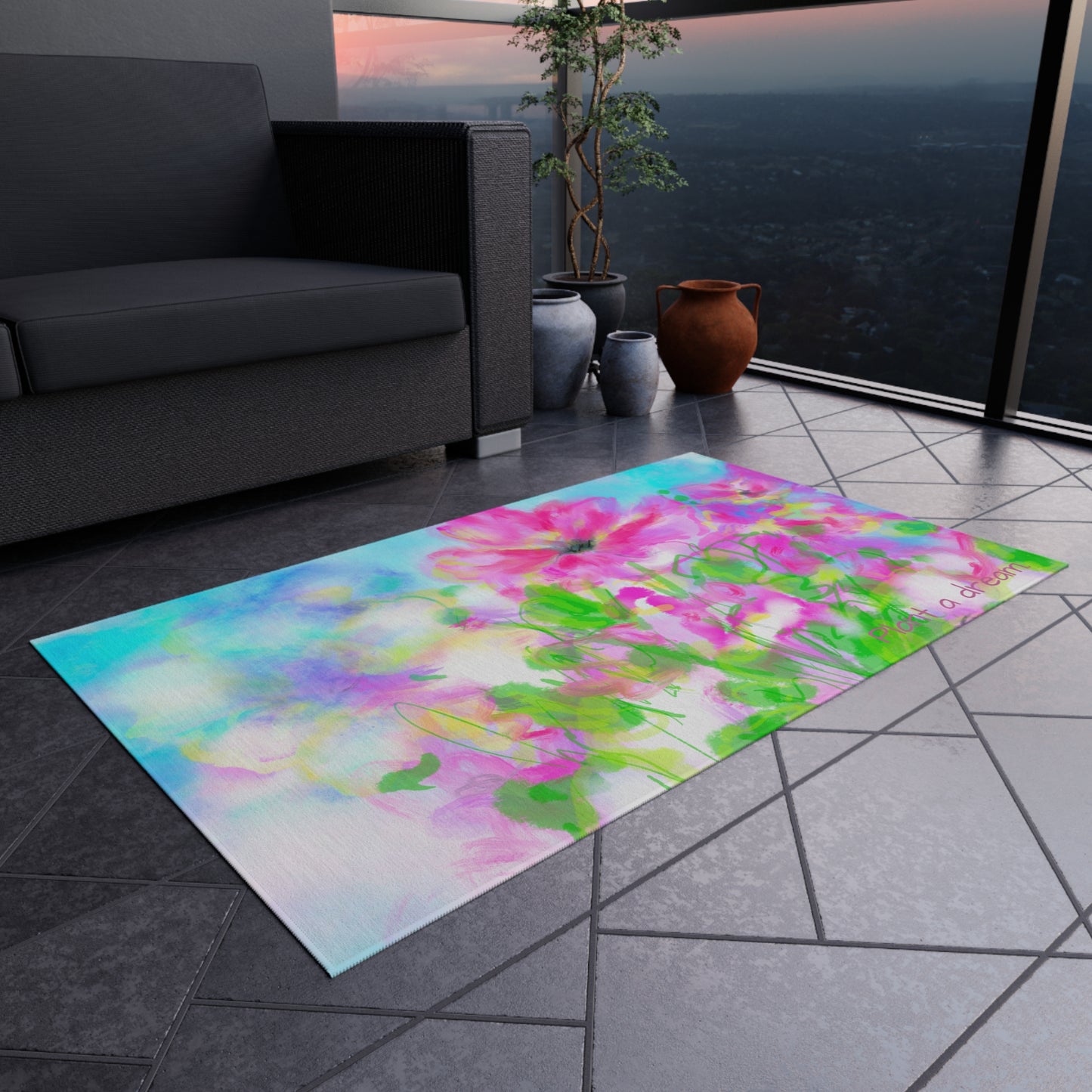 Inspirational Landscapes Indoor/Outdoor Rug, "Plant a Dream "