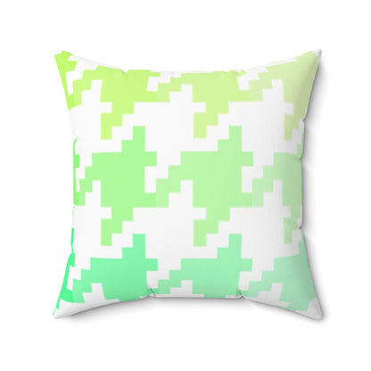 Hounds Tooth Fun Pillow Green