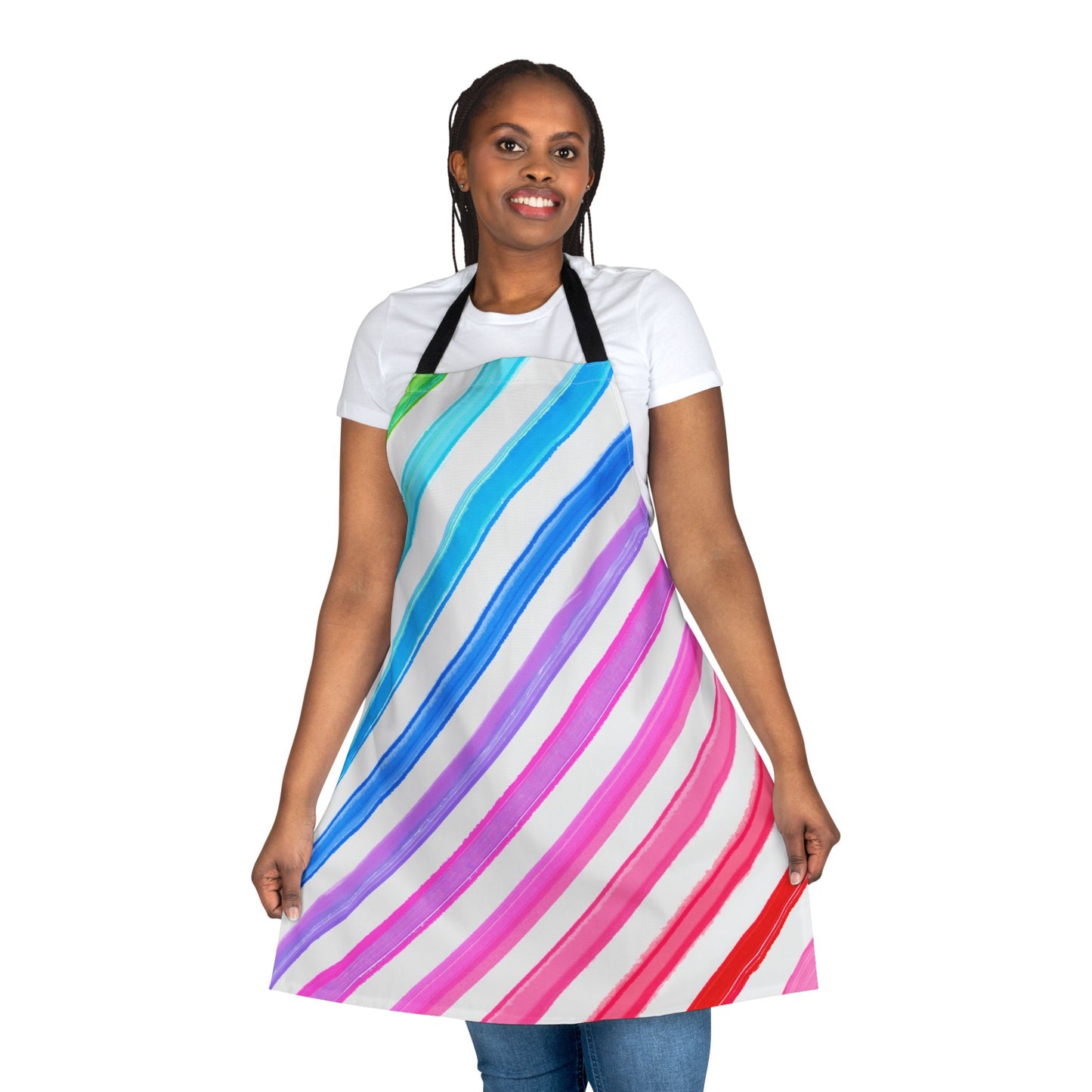 Aprons Watercolor Diagonal Stripes