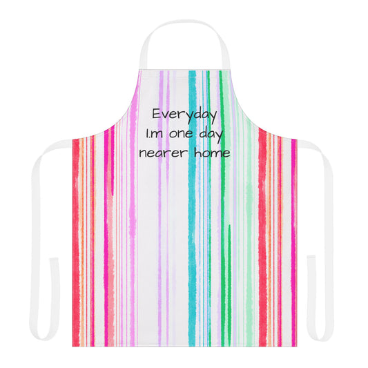 Watercolor Stripes Apron, 5-Color Straps Our Hearts our restless