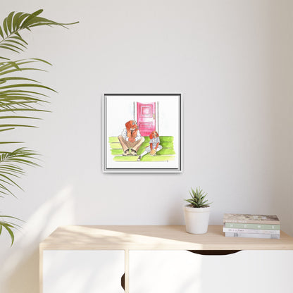 Dogi Fun Matte Canvas Framed