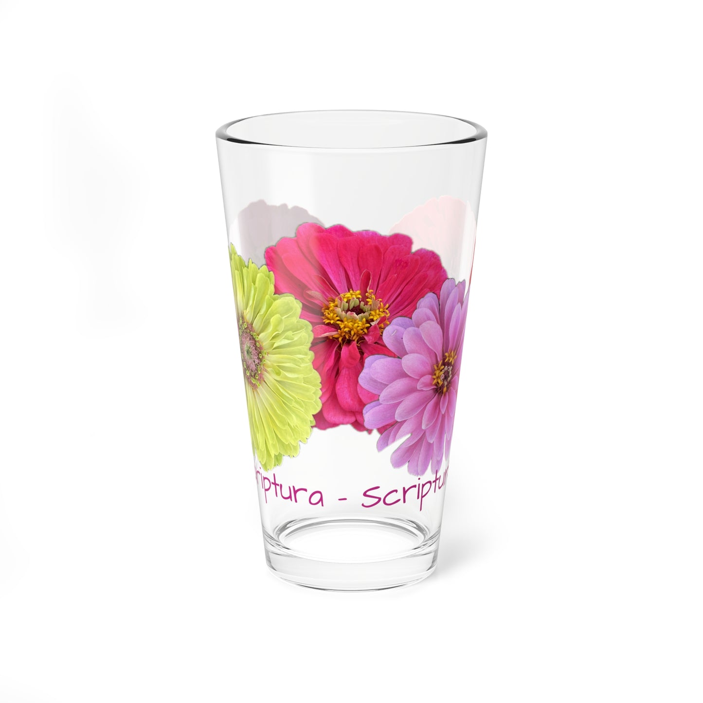 Zinnia Pint Glass Sola Scriptura -Scripture Alone