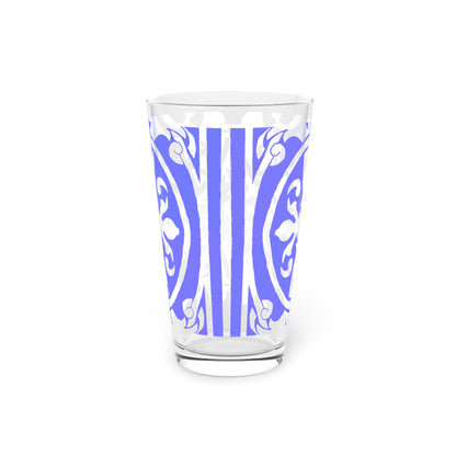 Scrollwork Pint Glass Lilac