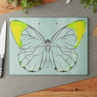 Chroma Glass Cutting Board Yellow Green