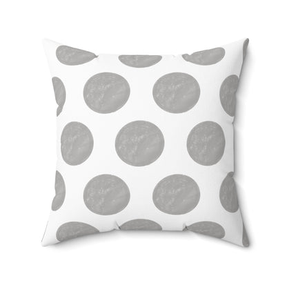 Polka Dot Palette Polyester Square Pillow Gray