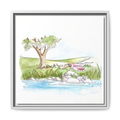 Kitty Fun Matte Canvas Framed