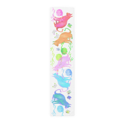 Colorful Cats Table Runner Colorful Cats (Cotton or Poly)