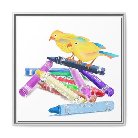 Jolly Birds Matte Canvas Framed