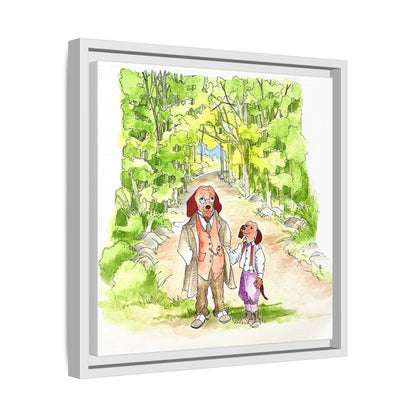 Dogi Fun Matte Canvas Framed