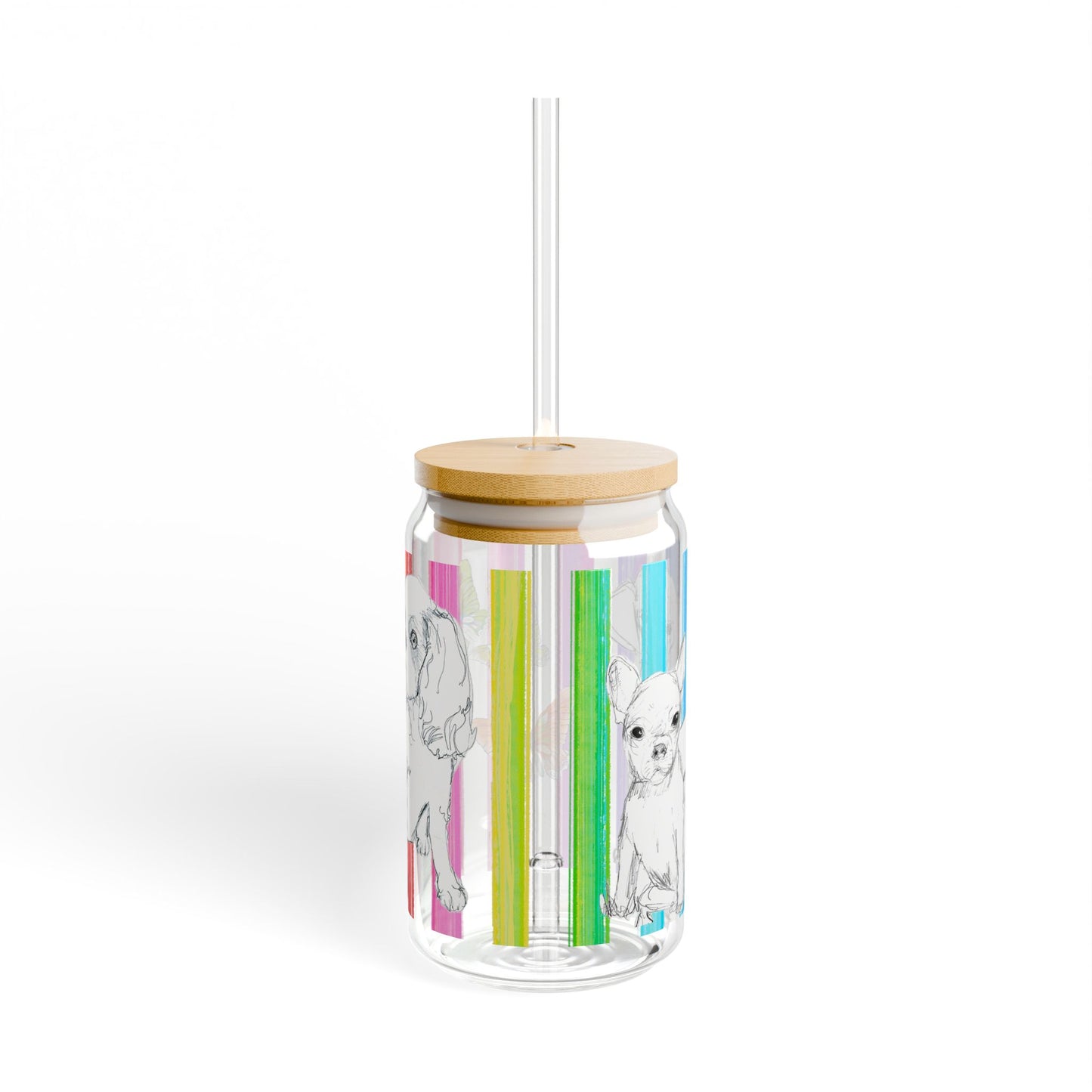 Dogi Butterfly Flutter  Sipper Glass Poodle Chihuahua Cocker Spaniel