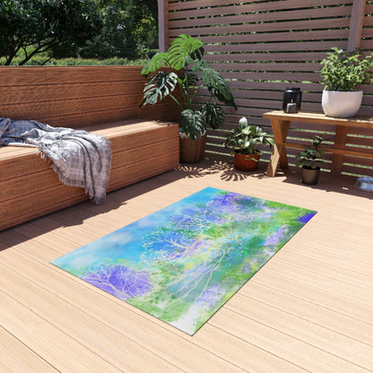 Rugs Indoor/Outdoor Quiet in Blue