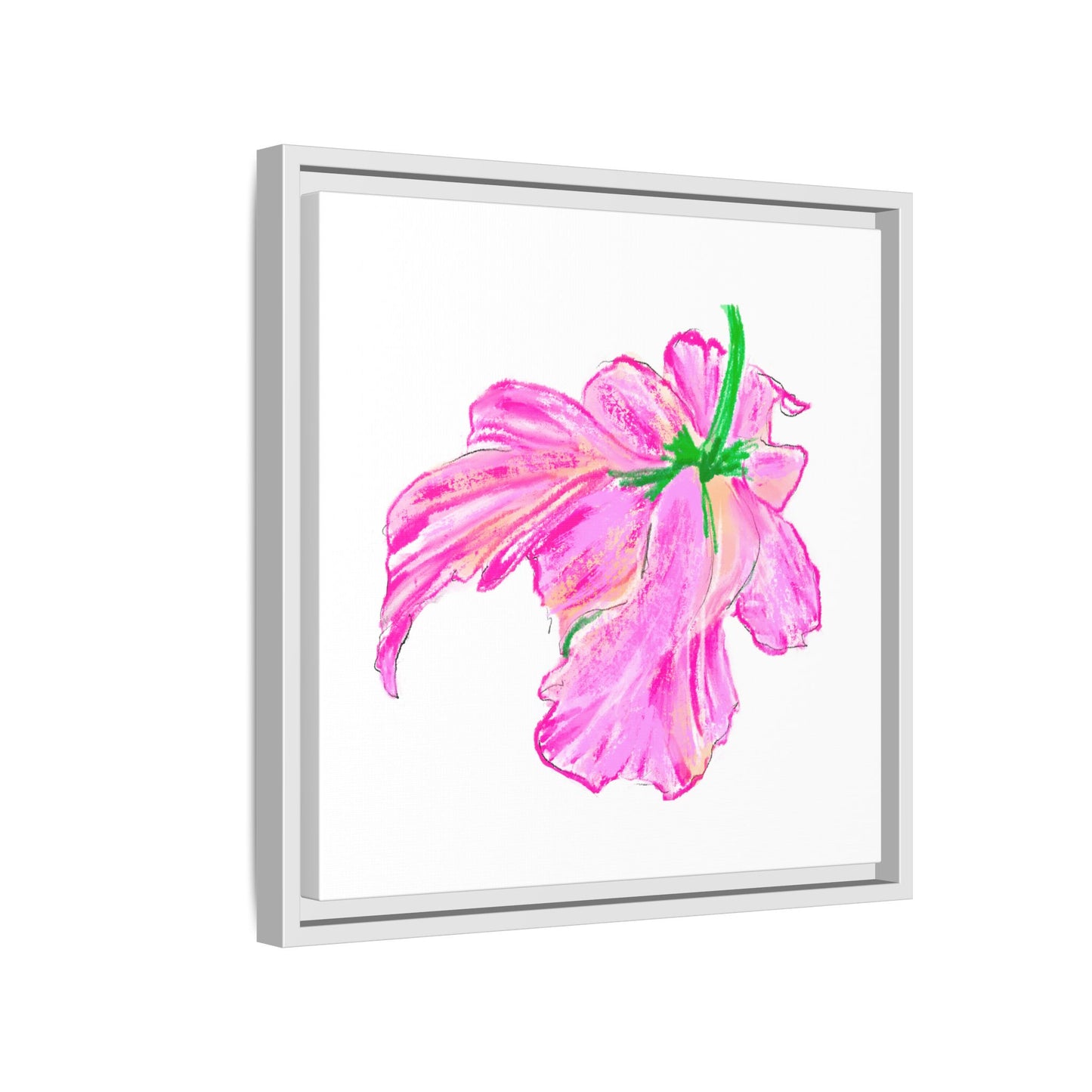 Dancing Tulips Matte Canvas, Framed (Multi-color) Pink