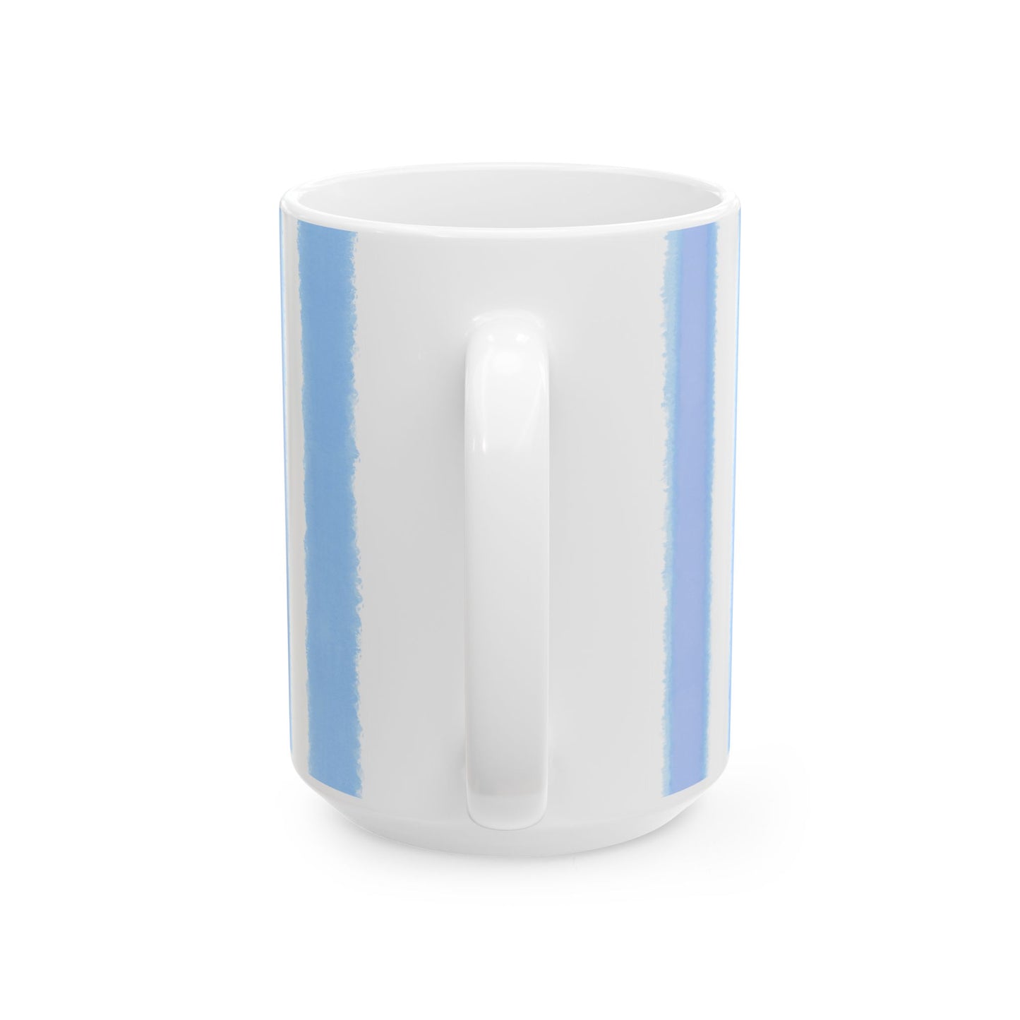 Watercolor Stripes Ceramic Mug Periwinkle