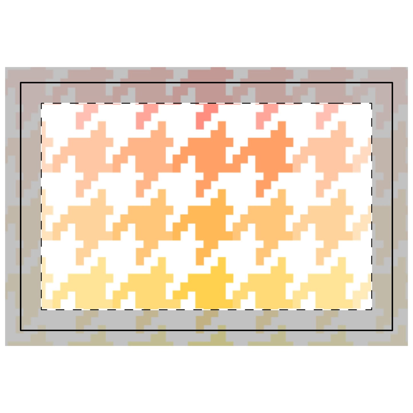 Houndstooth Fun In pink/orange/yellow. Poly Quilted Placemat