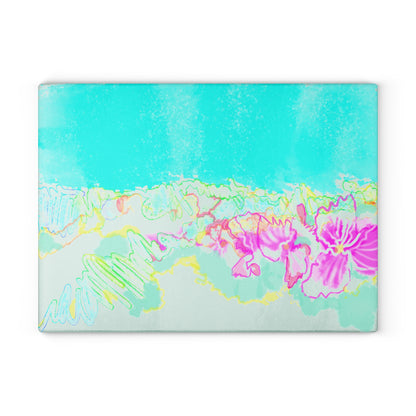 Glass Cutting Board Watercolor Abstract Landscape