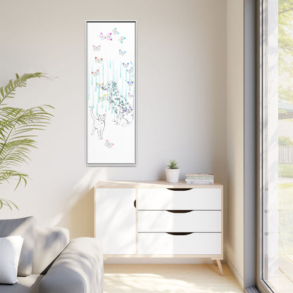 Butterfly Chroma Rain and Shine Matte Canvas, Framed (White)