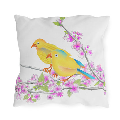 Outdoor Pillows Birdies & Cherry Blossom Branches