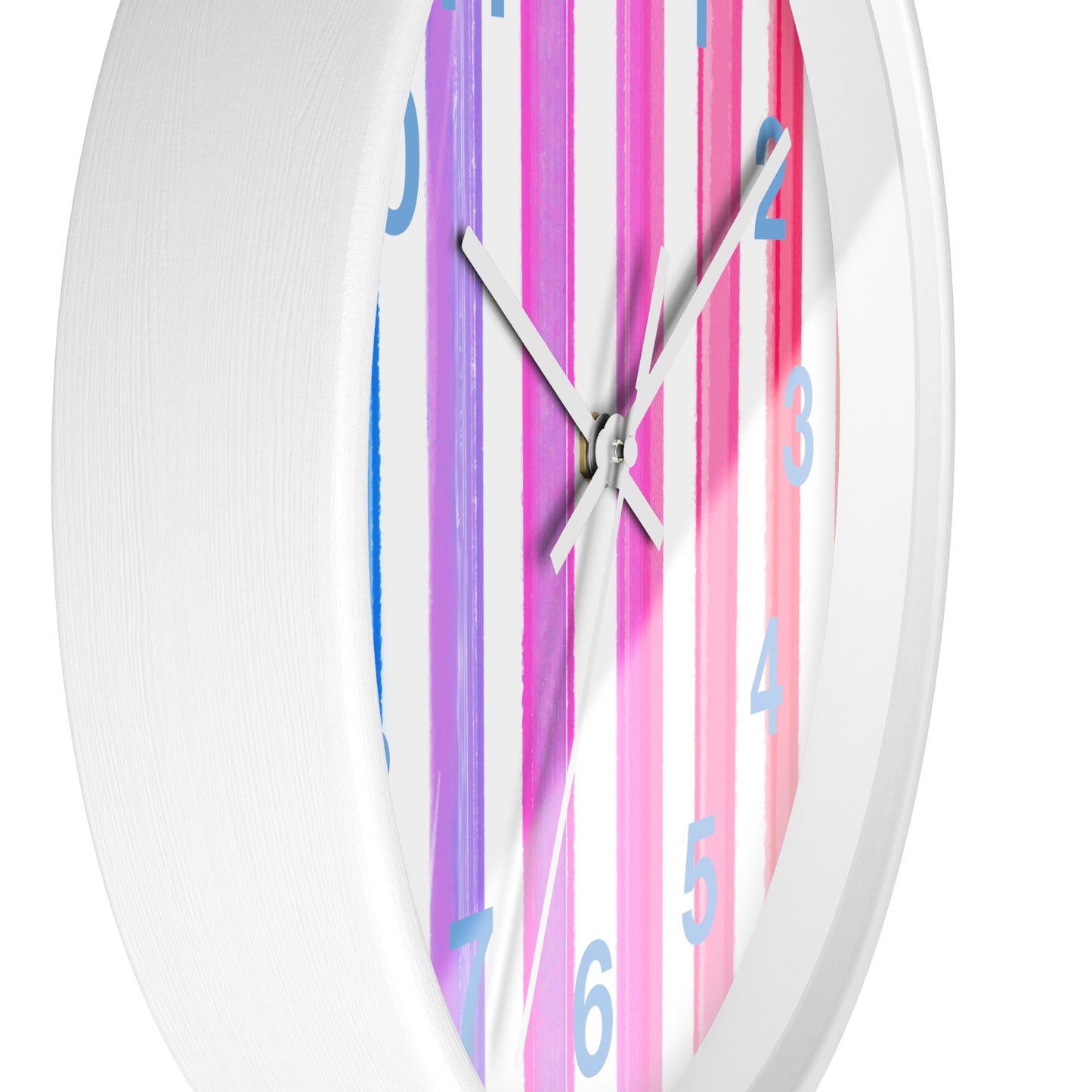 Kitchen & Dining, Office Watercolor Stripes Wall Clock