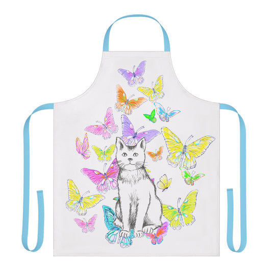 Kitty Flutter Apron, 4-Color Straps