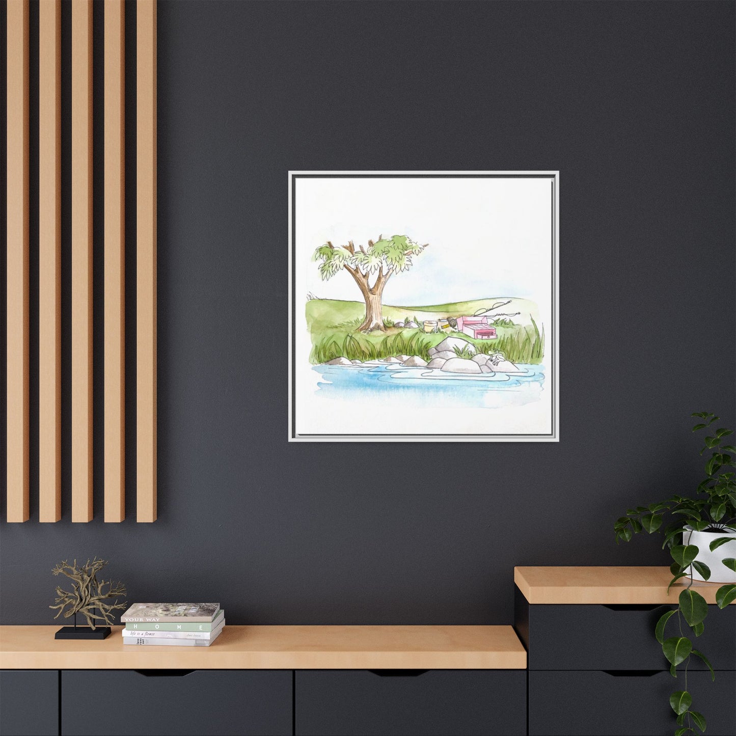 Kitty Fun Matte Canvas Framed