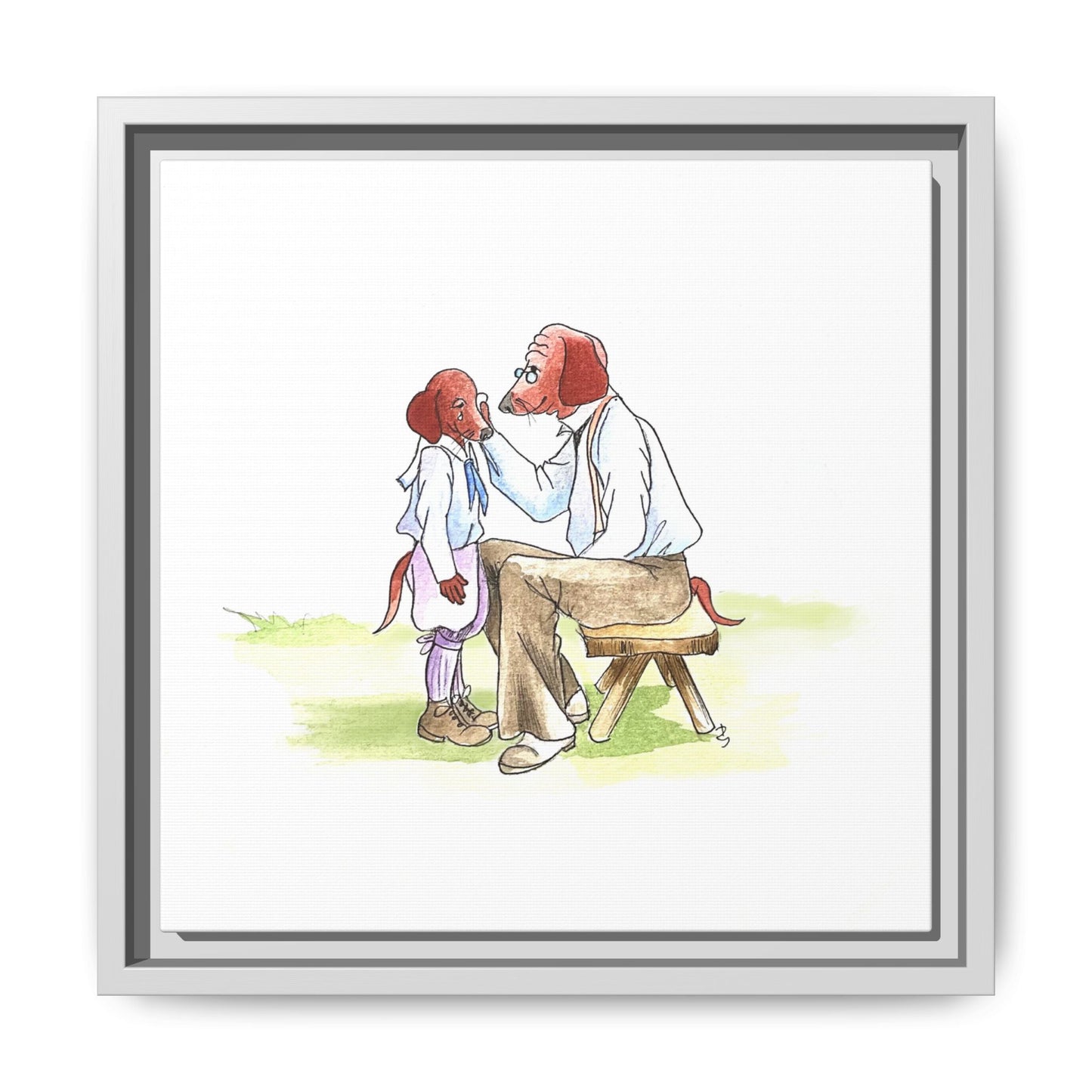 Dogi Fun Matte Canvas Framed