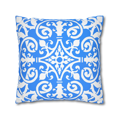 Blue and White Porcelain Square Pillowcase