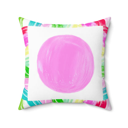 Mega Dot Polyester Square Pillow Birds