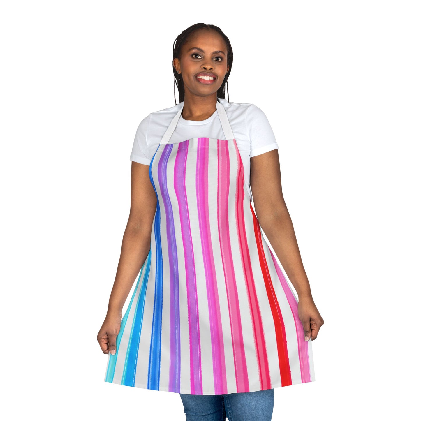 Aprons Watercolor Rainbow Stripes