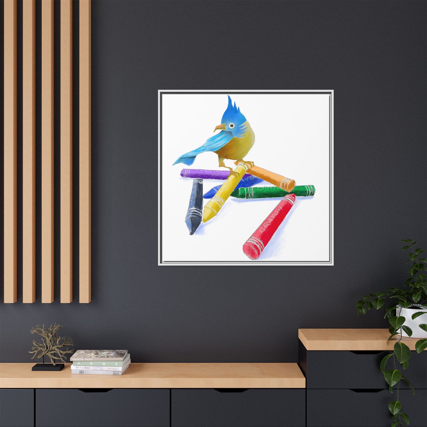 Jolly Birds Matte Canvas Framed
