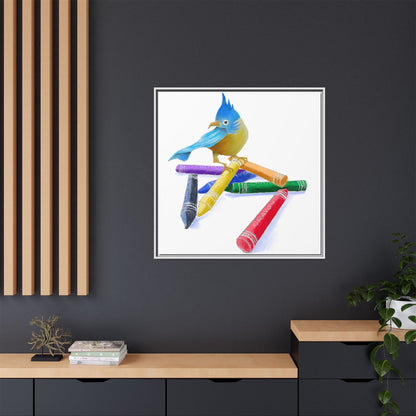Jolly Birds Matte Canvas Framed