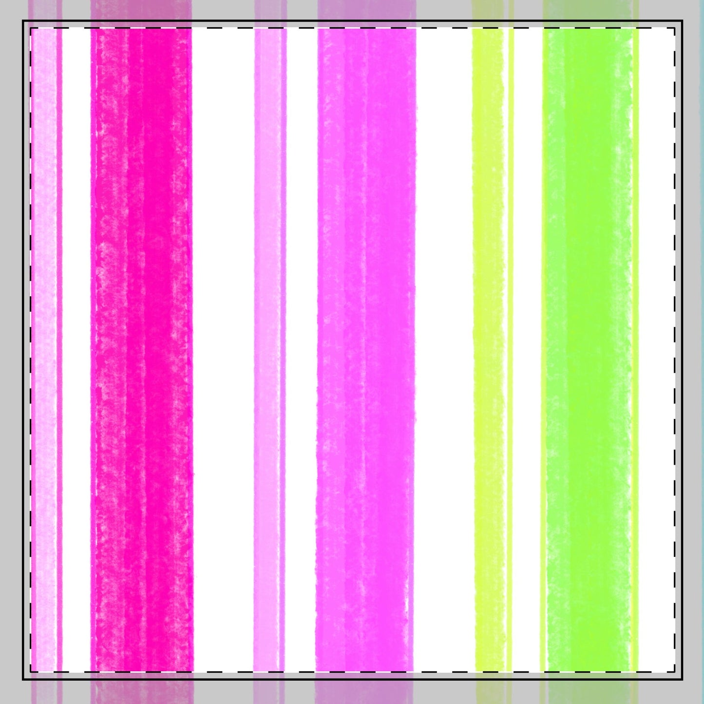 Dogi Butterfly Stripes Cotton Twill Napkin Pink and Green