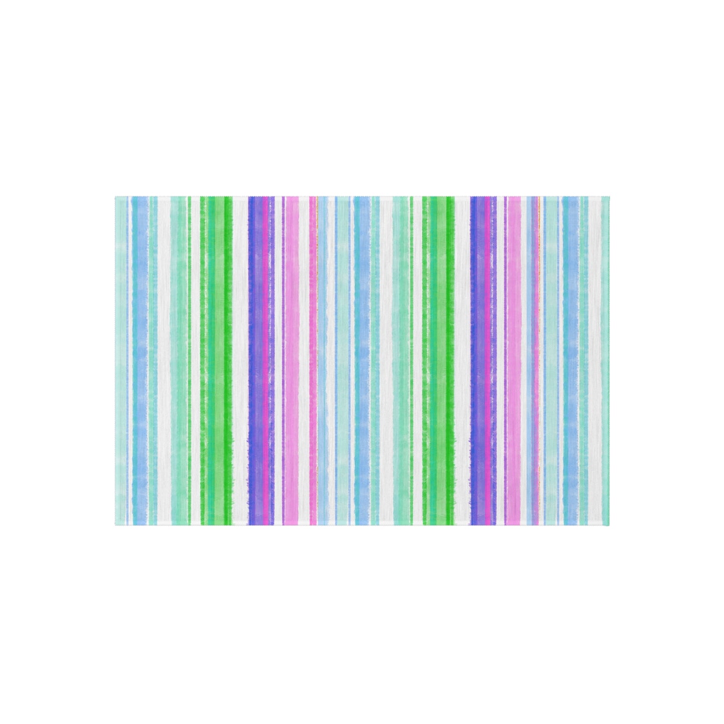 Watercolor Stripes Outdoor Rug