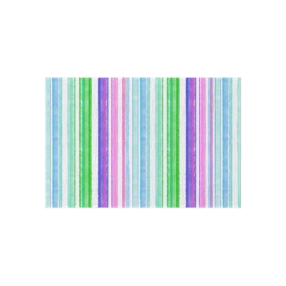 Watercolor Stripes Outdoor Rug