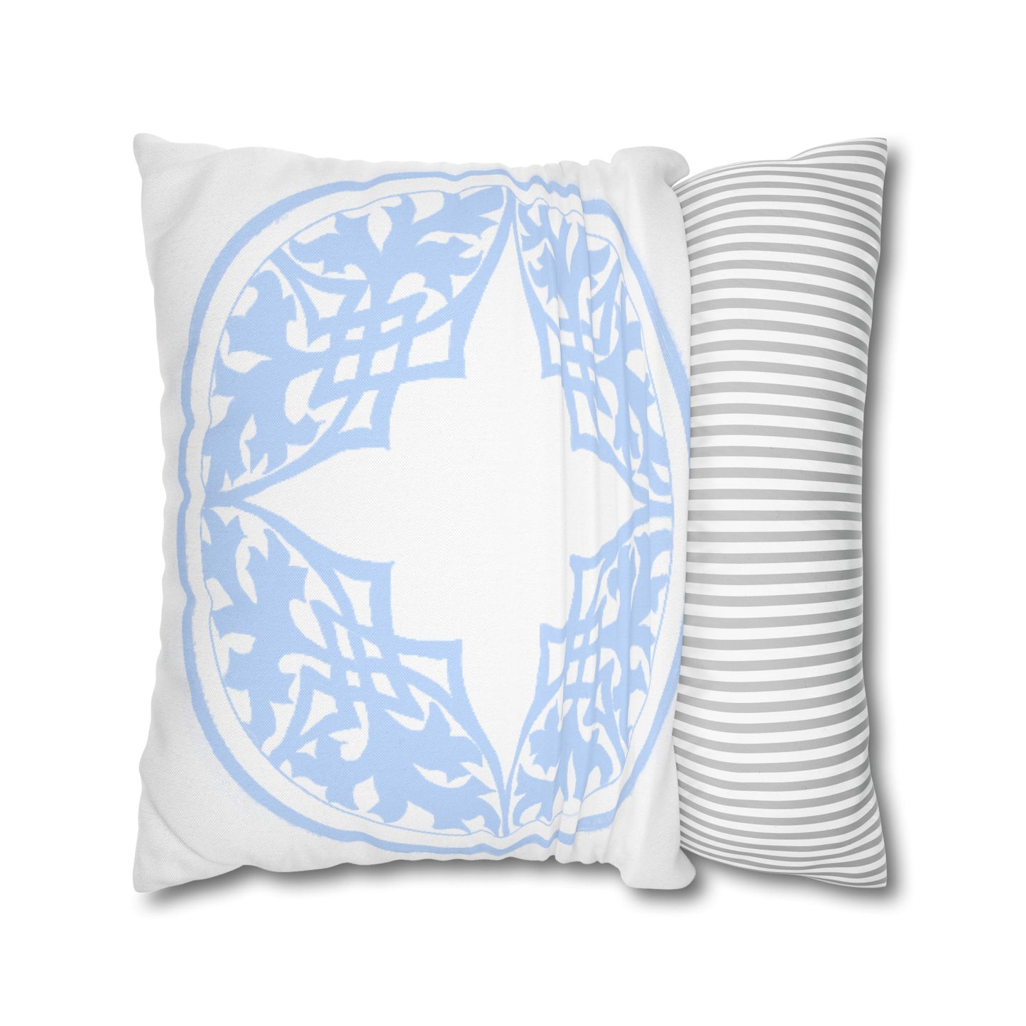 Blue and White Porcelain Square Pillowcase