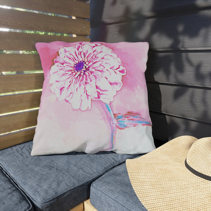 Outdoor Pillows Abstract Zinnia Color Story Pink