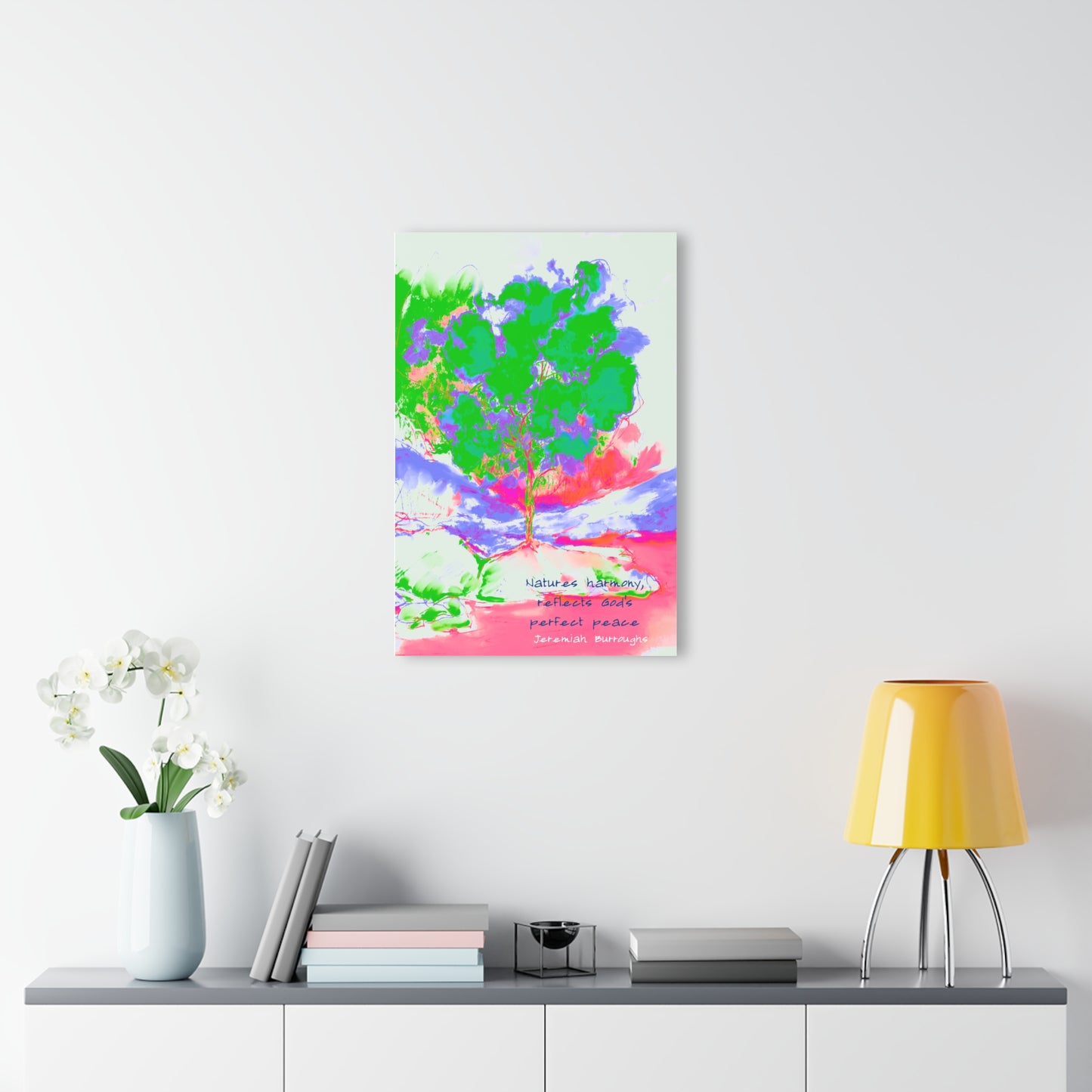 Joyful Landscape Acrylic Print "Natures harmony, reflects God's perfect peace" Jeremiah Burroughs