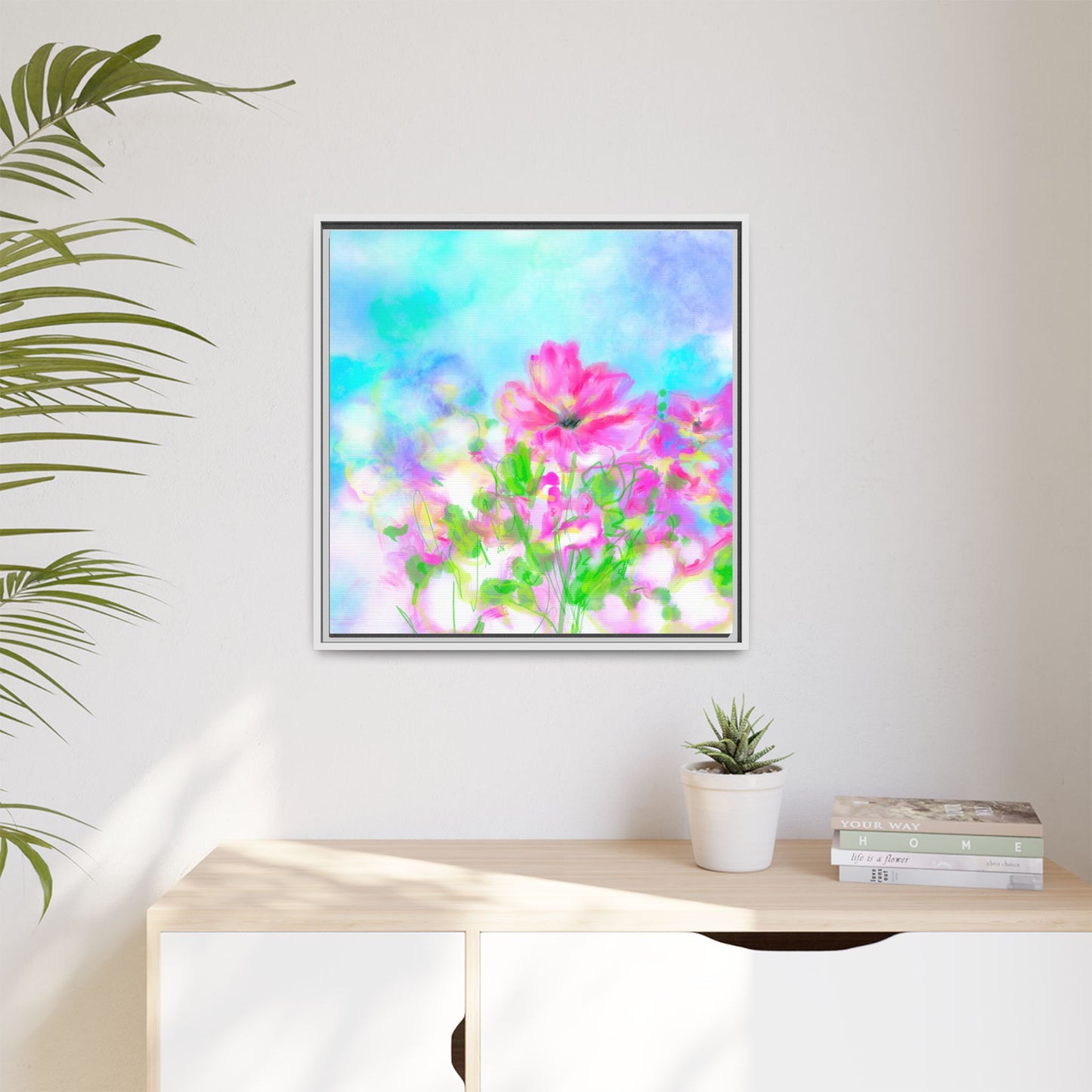 Flower Fun Framed Matte Canvas