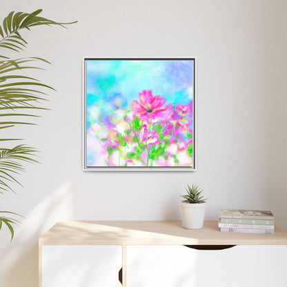 Flower Fun Framed Matte Canvas