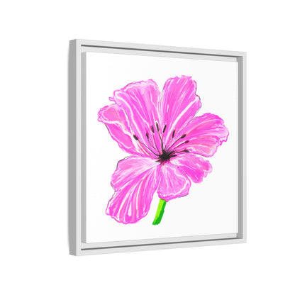 Dancing Tulips Matte Canvas, Framed Cool Pink